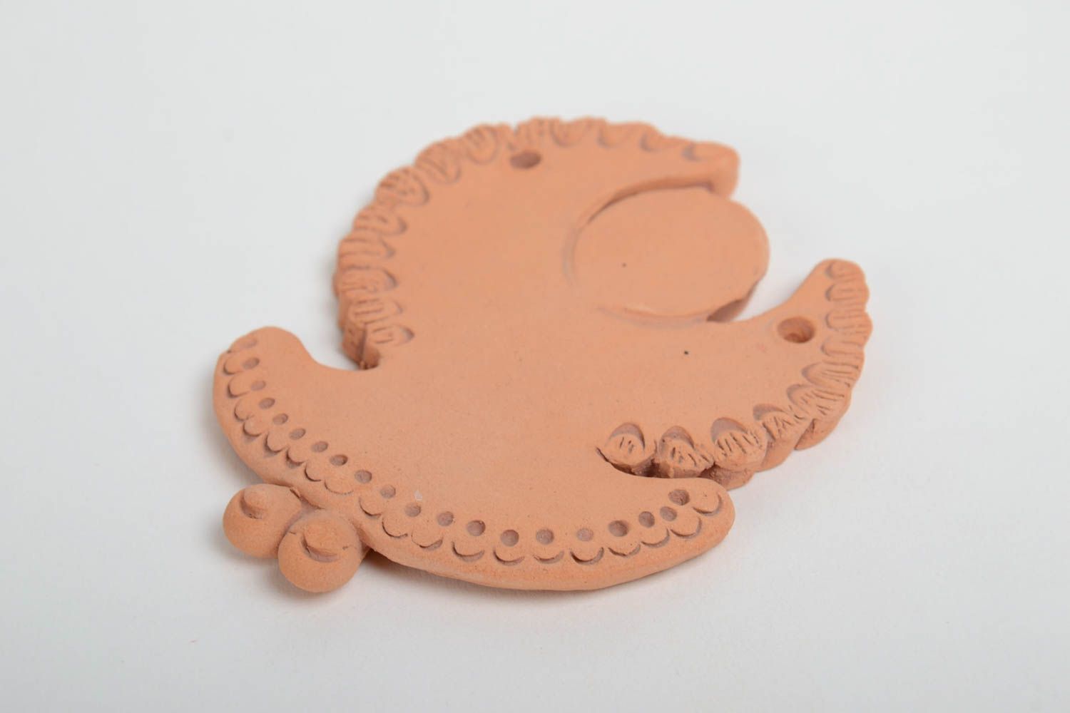 Ton Anhänger Rohling für Bemalen mit eigenen Händen Werkstück Keramik handmade foto 4