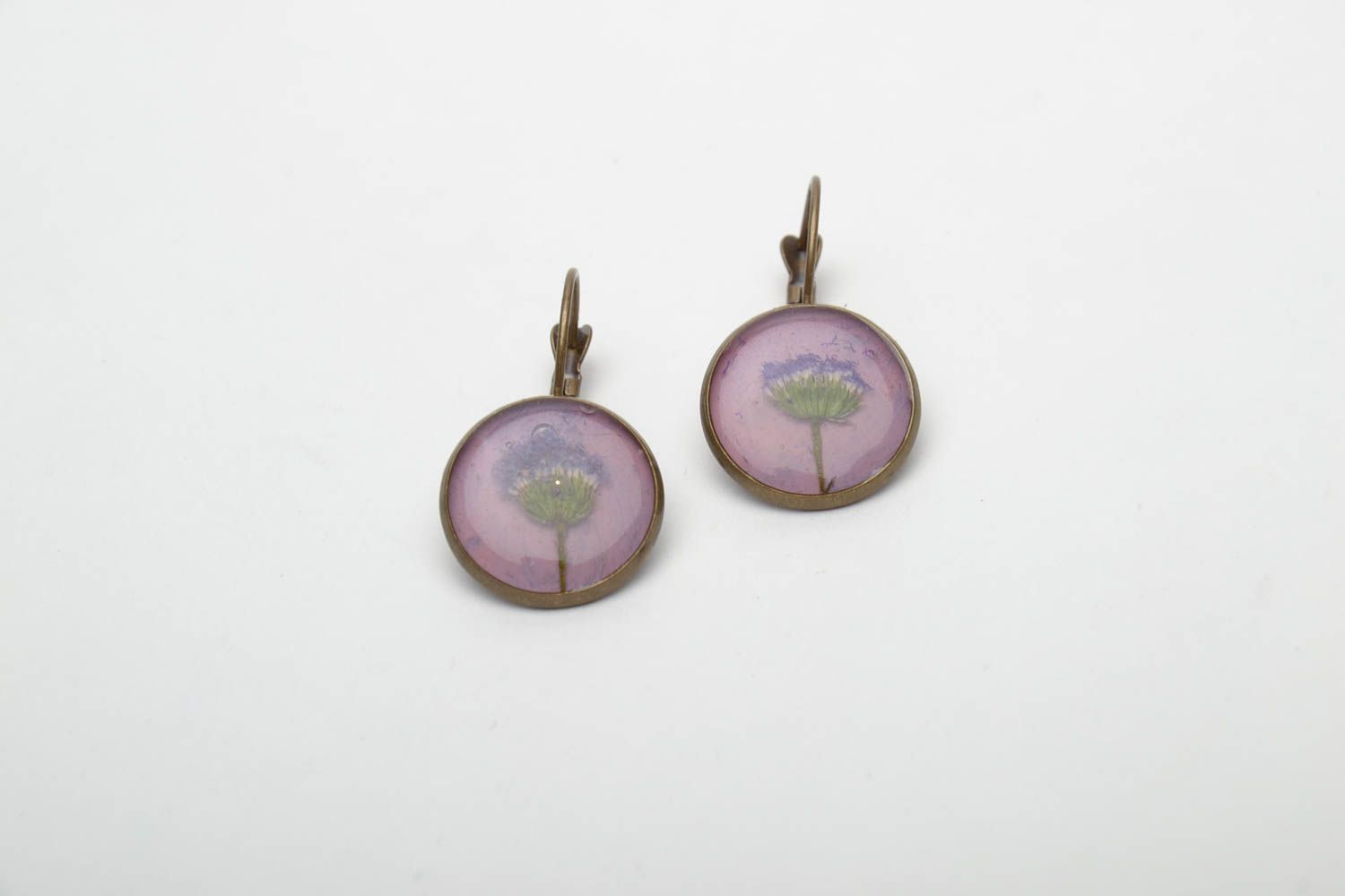 Botanical earrings in vintage style photo 3