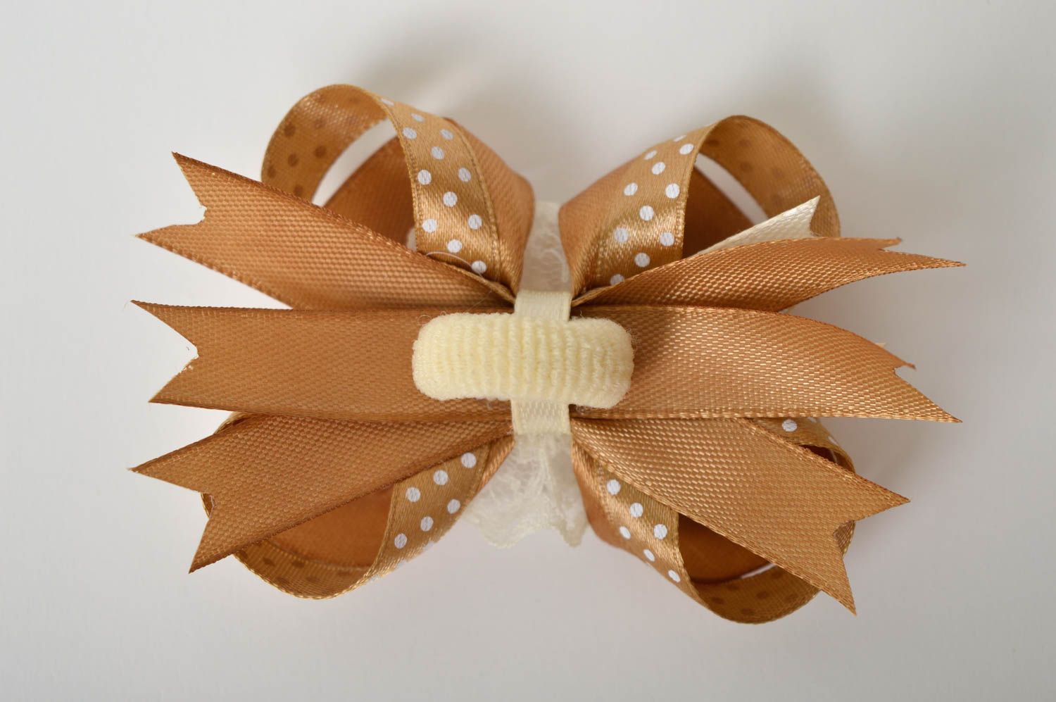 Handmade delicate scrunchy stylish satin bow barrette scrunchies for children photo 3