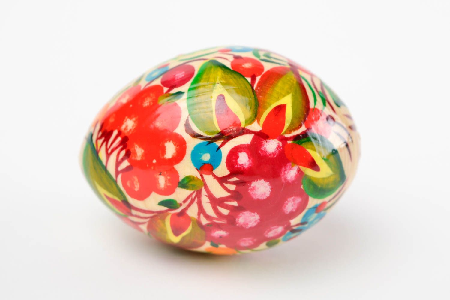 Huevo original de madera hecho a mano elemento decorativo regalo para Pascua
 foto 4
