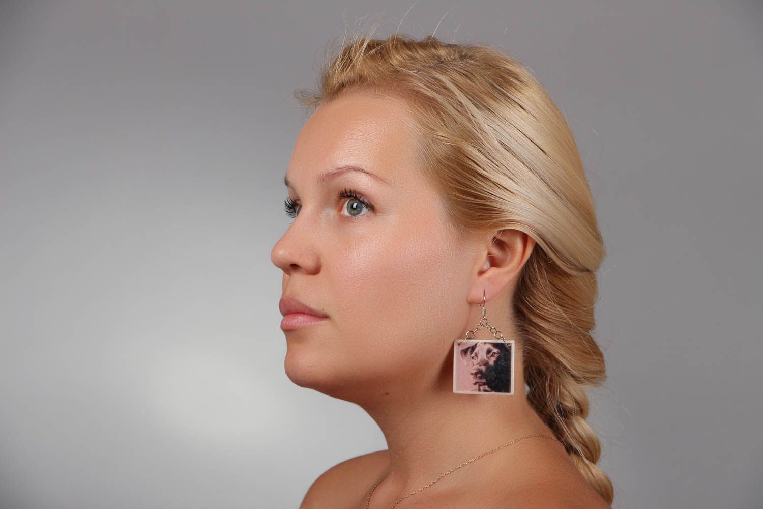 Square earrings photo 4