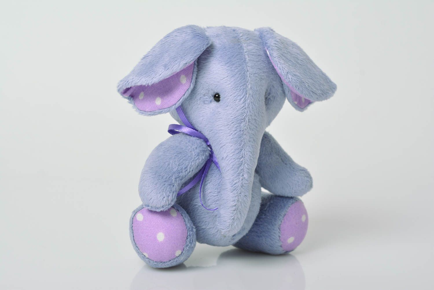 Juguete artesanal con forma de elefantito peluche para niño regalo original foto 1