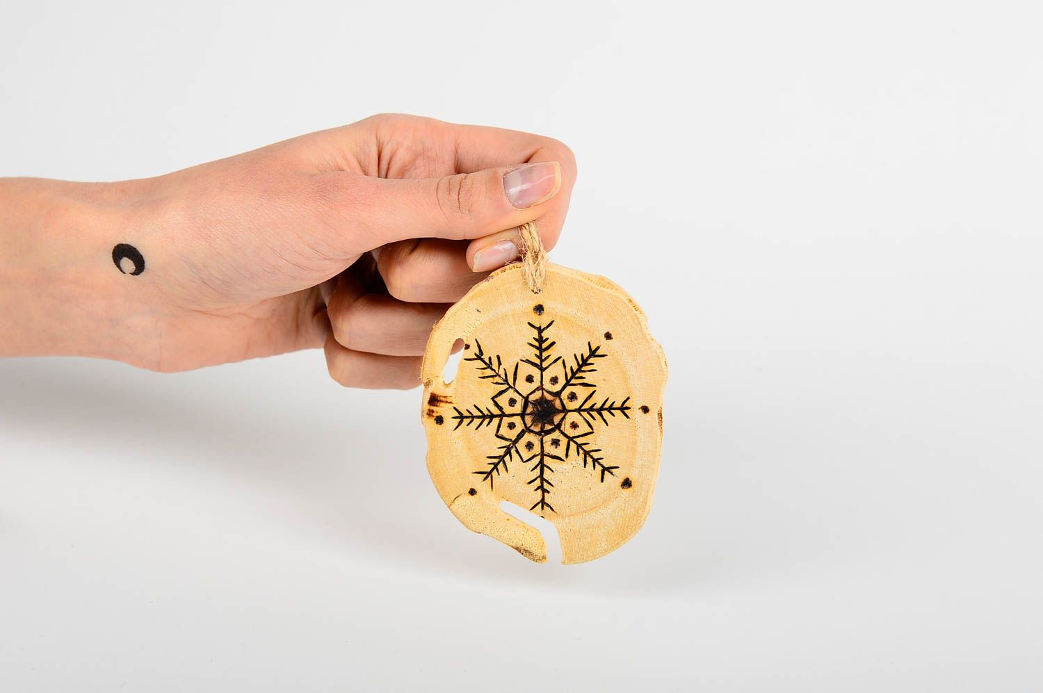 Игрушка на елку handmade декор для дома игрушка из дерева настенная елочная фото 2