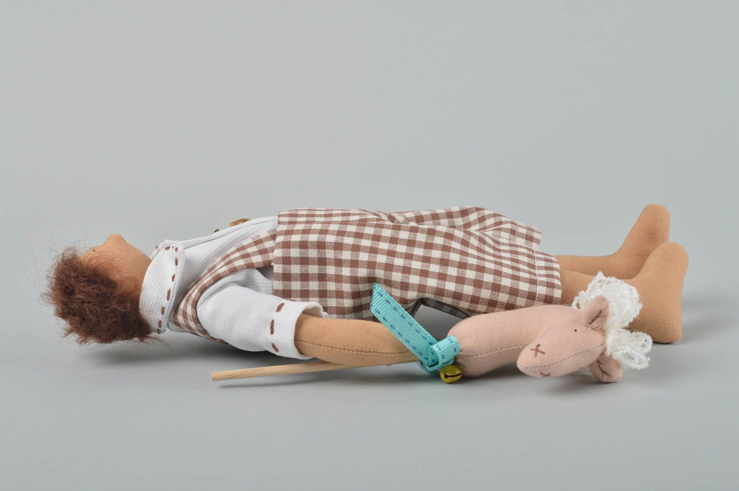 Кукла ручной работы кукла из ткани авторская кукла в платье в горошек Малыш фото 4