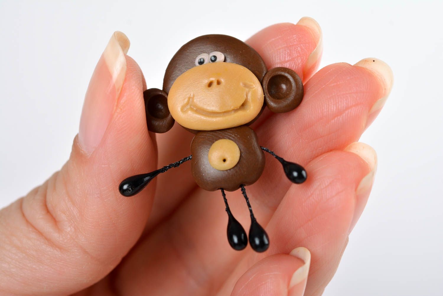 Lustige handmade schöne Brosche Schmuck für Frauen Designer Brosche Affe grell foto 3