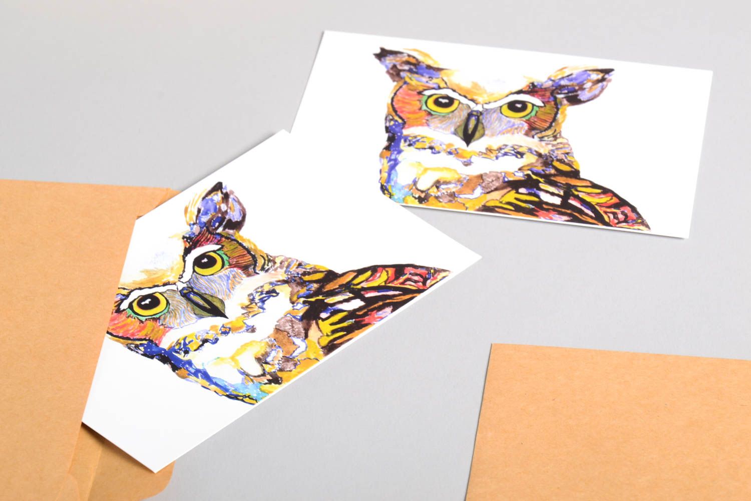 Открытки ручной работы красивые открытки две поздравительные открытки Птицы фото 4