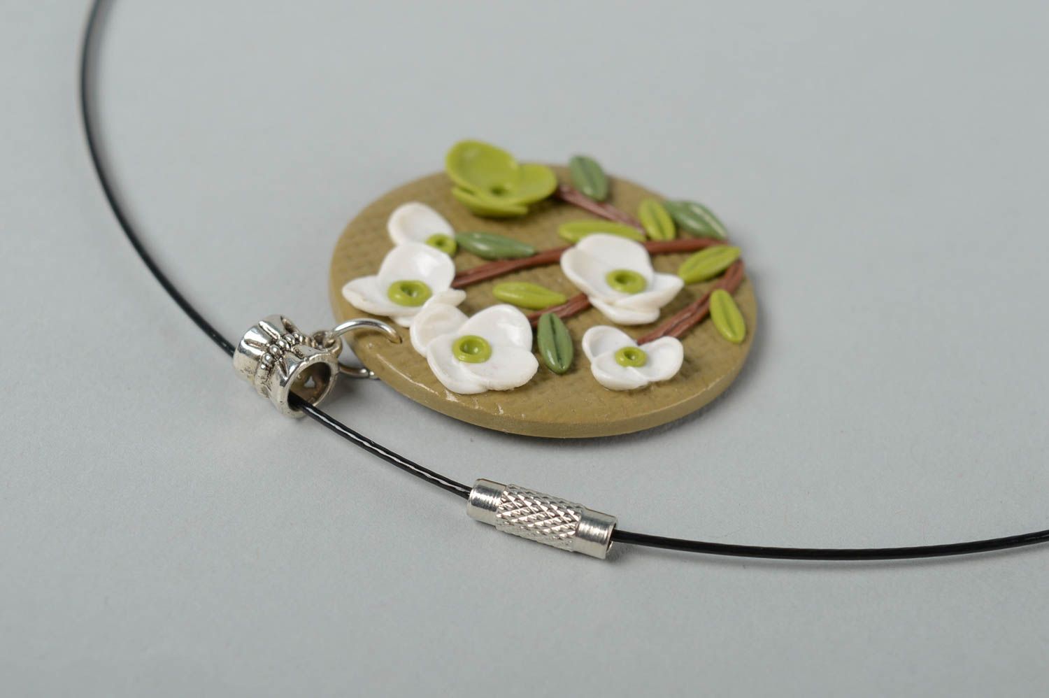 Designer jewelry plastic pendant polymer clay necklace plastic jewelry for women photo 4