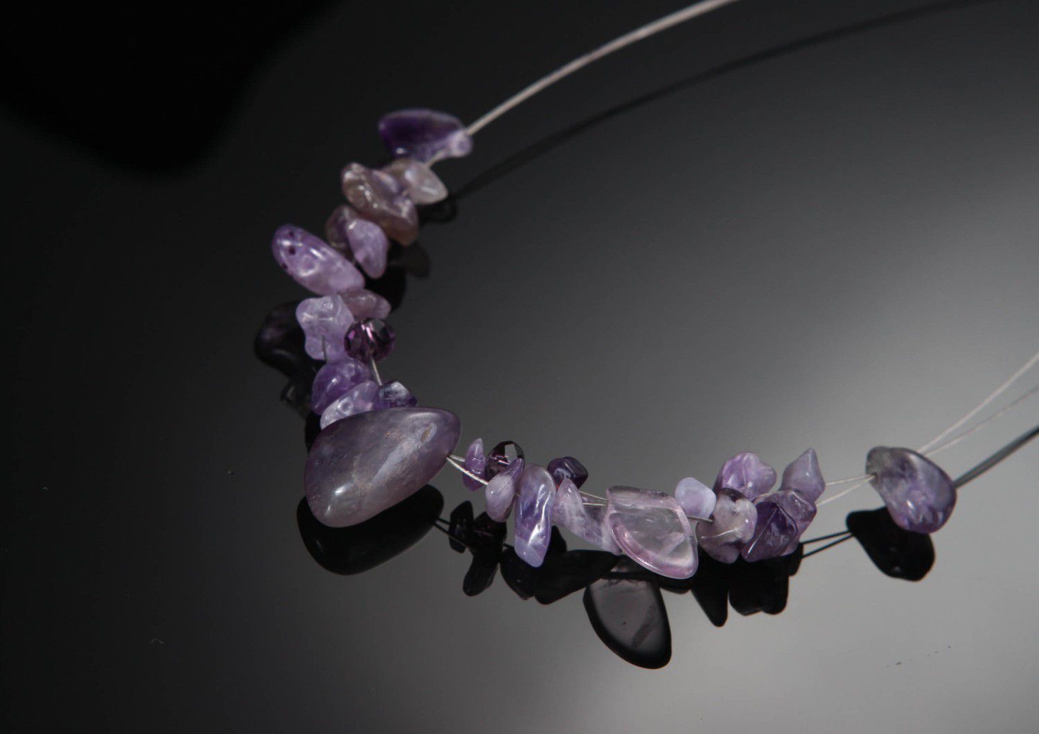Necklace with amethyst photo 1