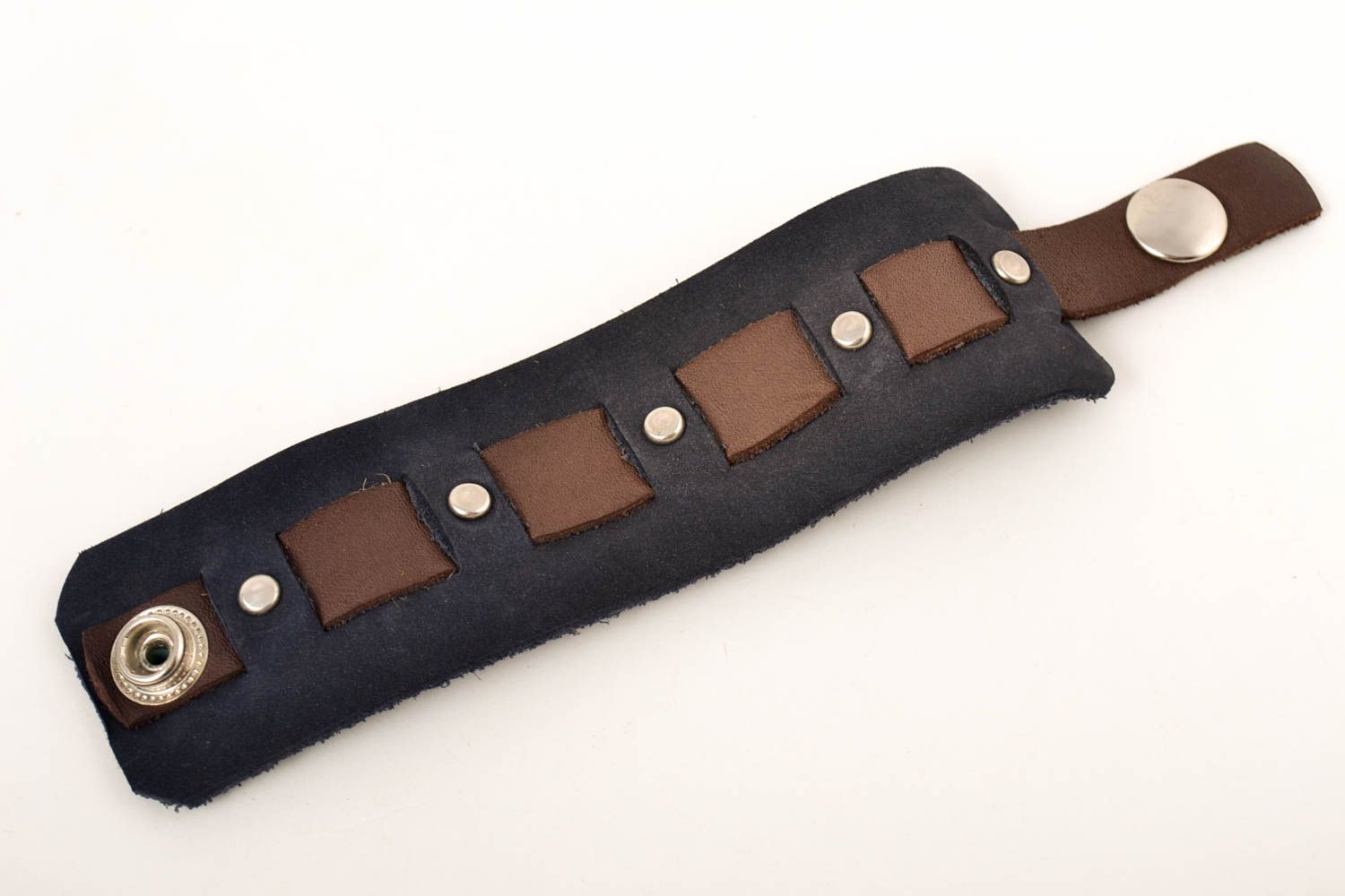 Leder Armband handmade breit Schmuck für Frauen Armbänder für Männer unisex foto 3