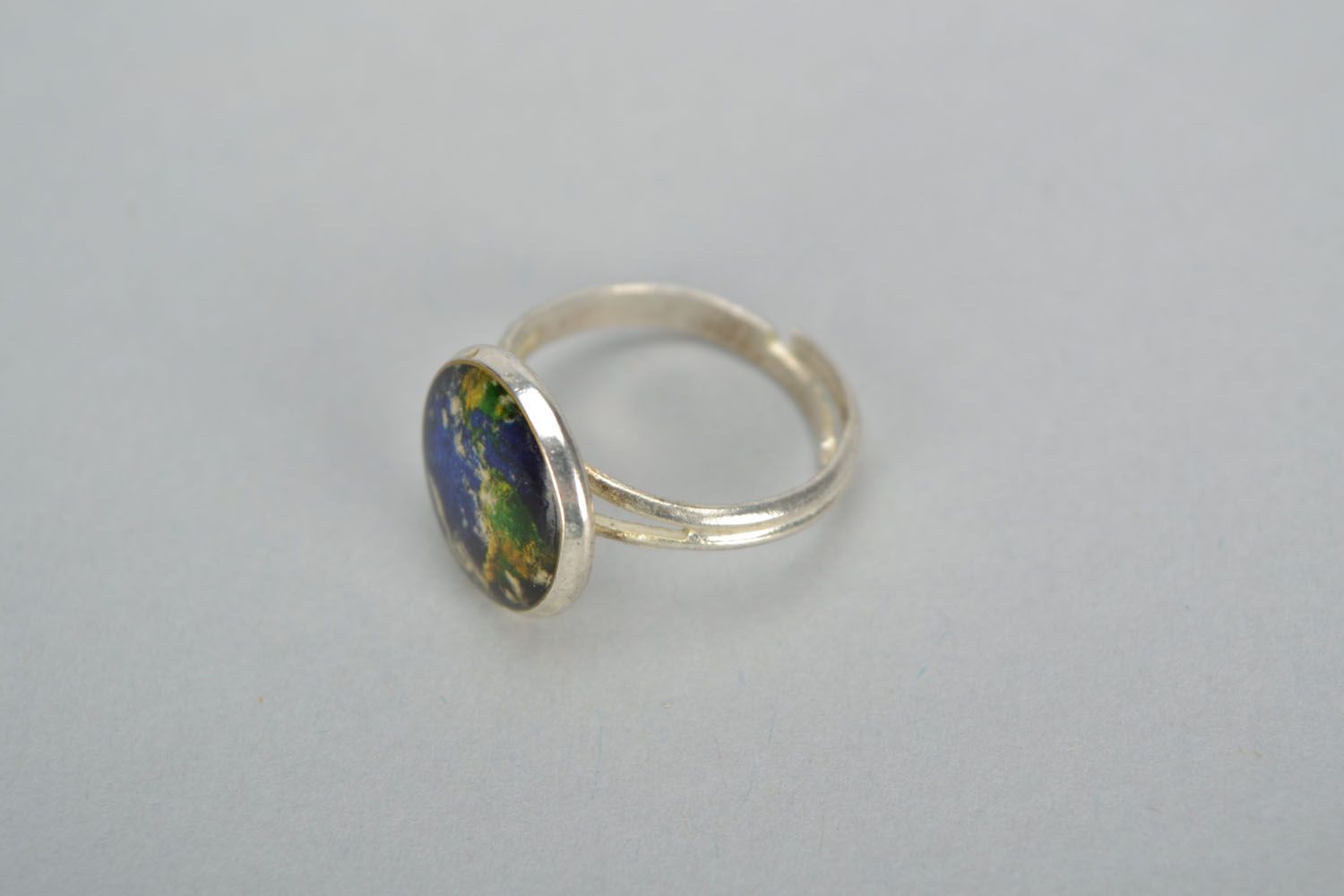 Ring with photo print coated with epoxy resin photo 2