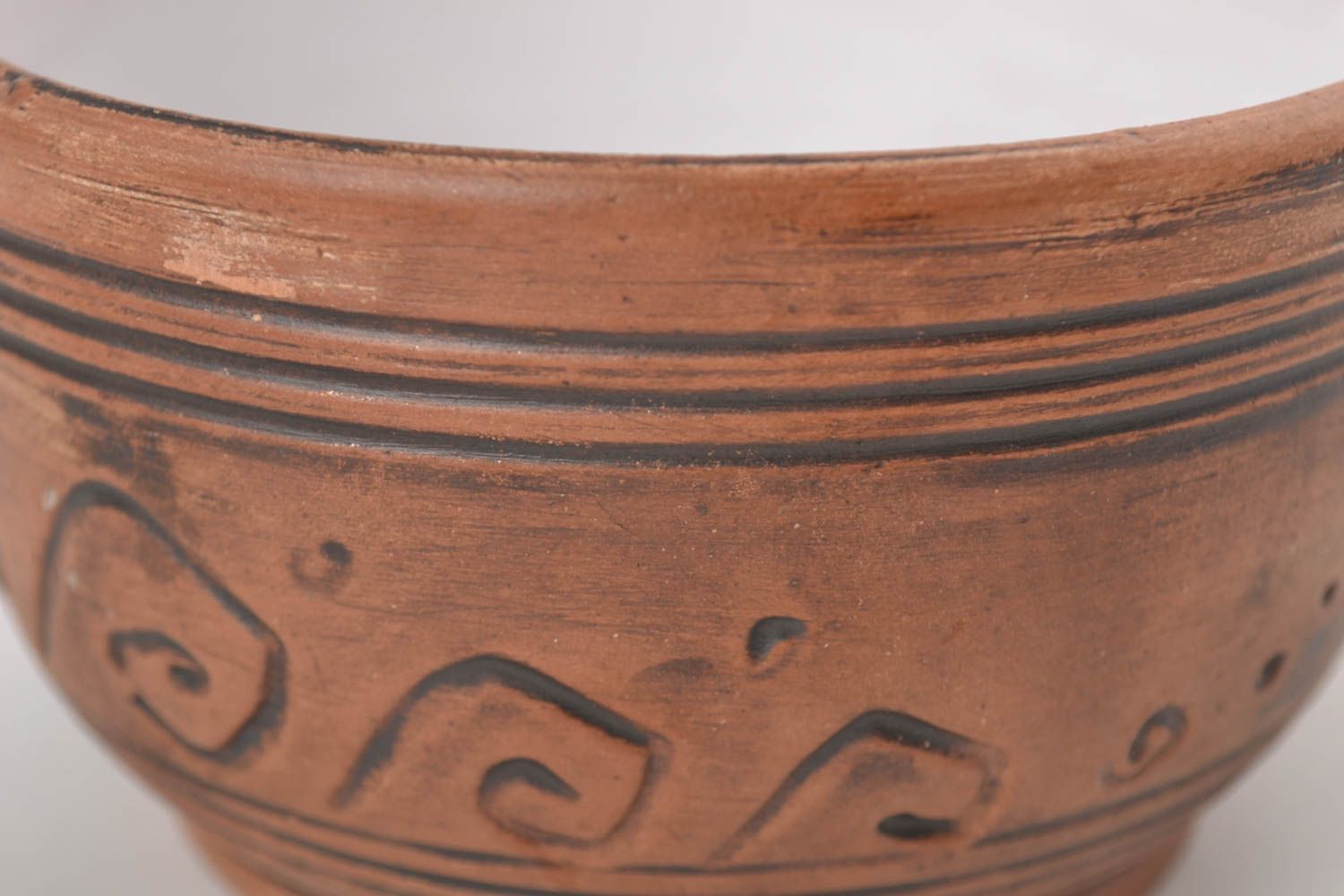 Tazza in ceramica decorativa fatta a mano tazza in argilla utensili da cucina
 foto 5