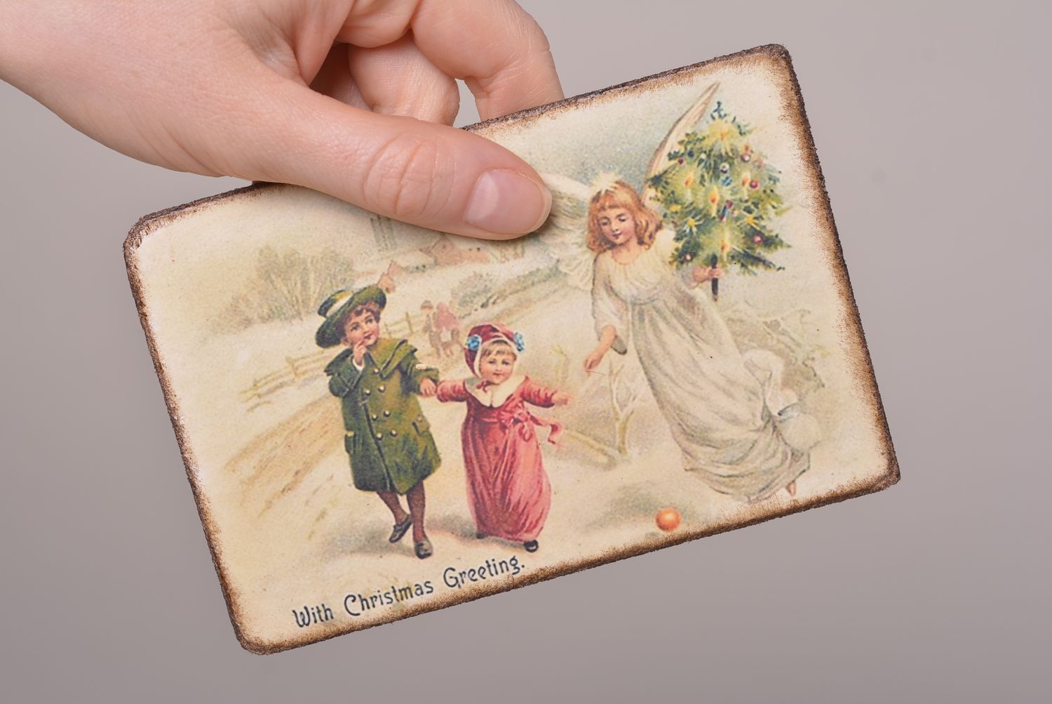 Beautiful handmade Christmas card decoupage ideas collectible greeting cards photo 4
