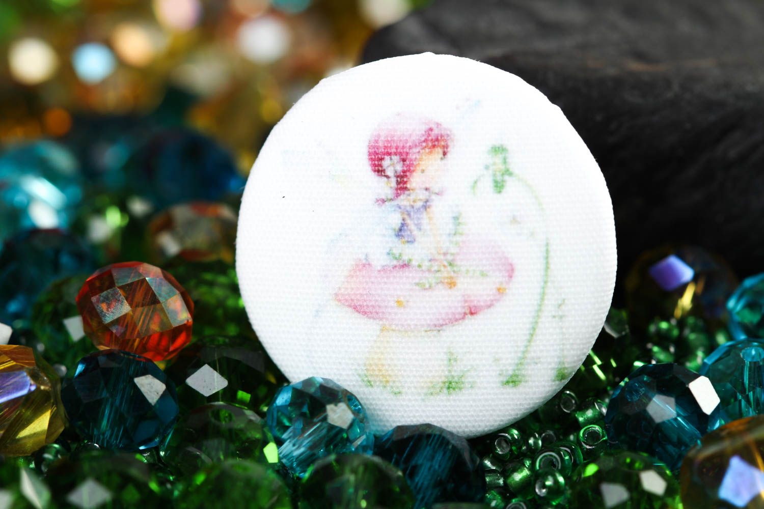 Botón de plástico artesanal accesorio para ropa botón decorativo con hada foto 1