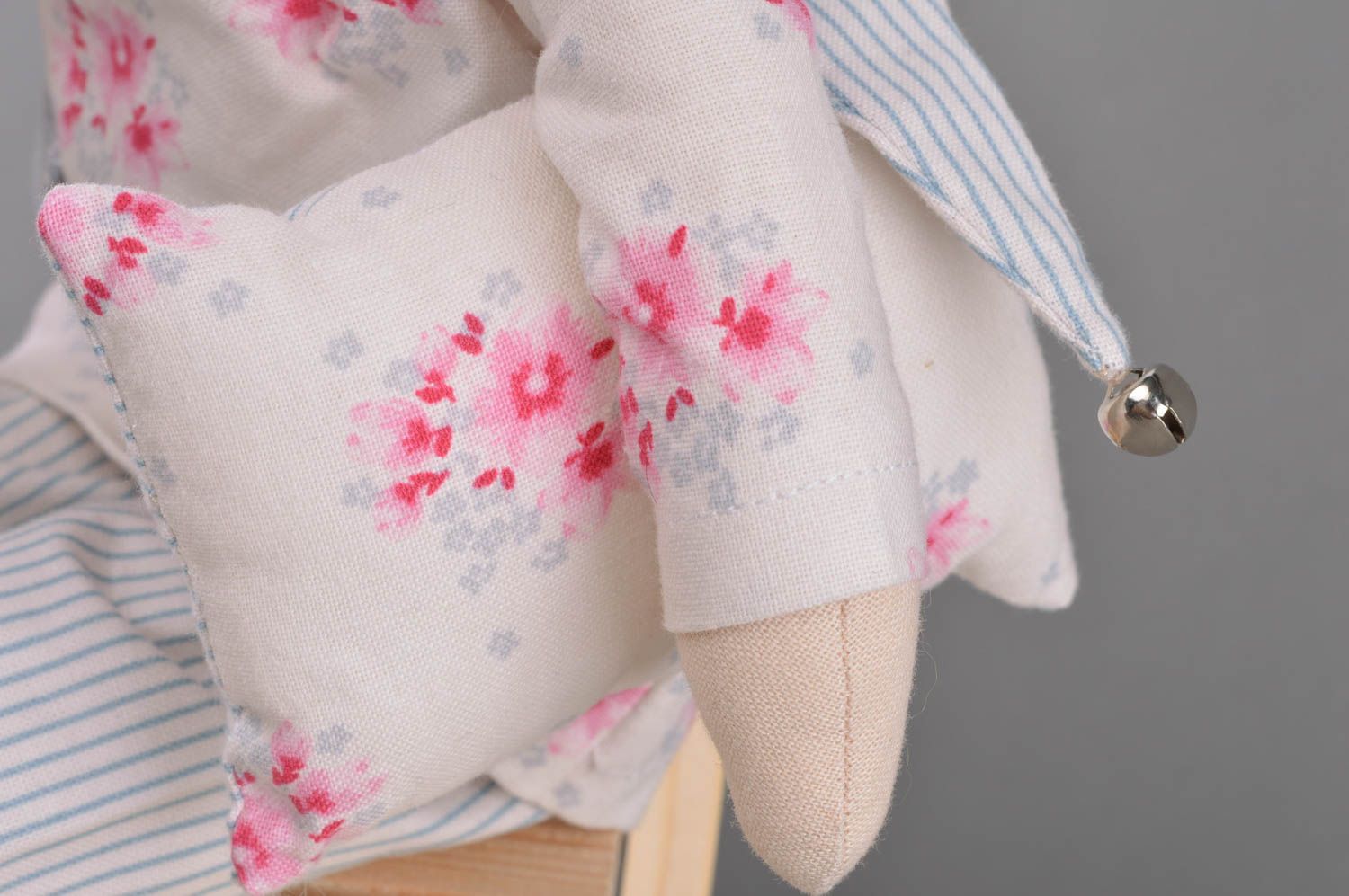 Handmade toy sewn of cotton beautiful Sleepy Angel present for children photo 2