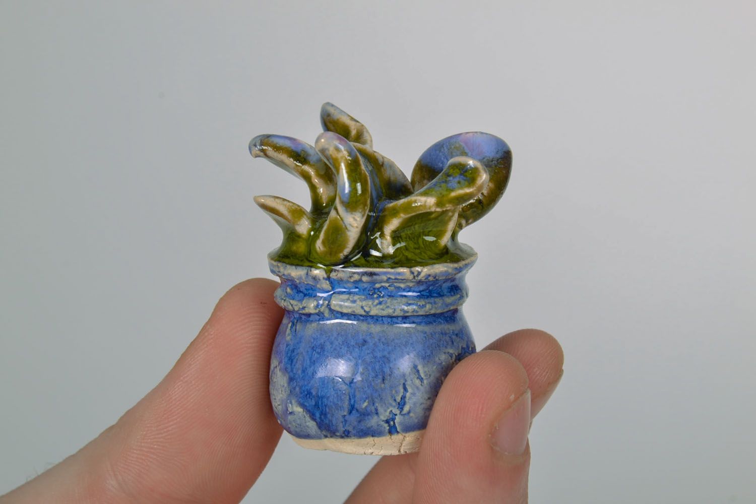 Figurine céramique faite main Fleur  photo 2