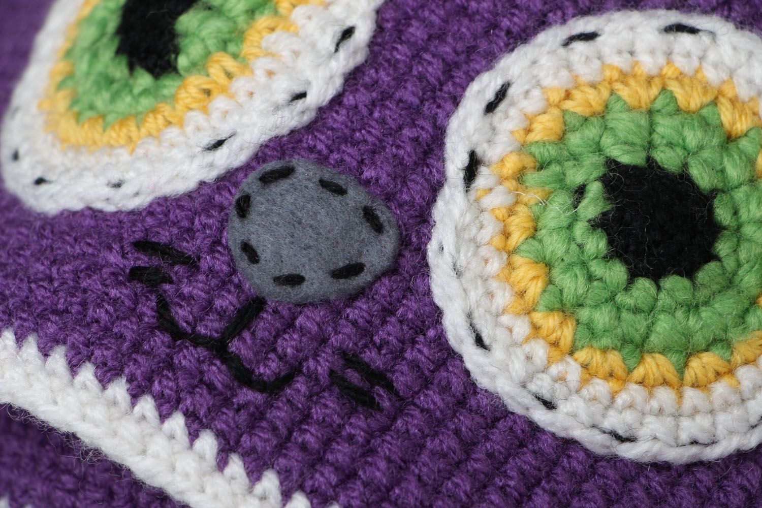 Homemade crochet hat Cat photo 3