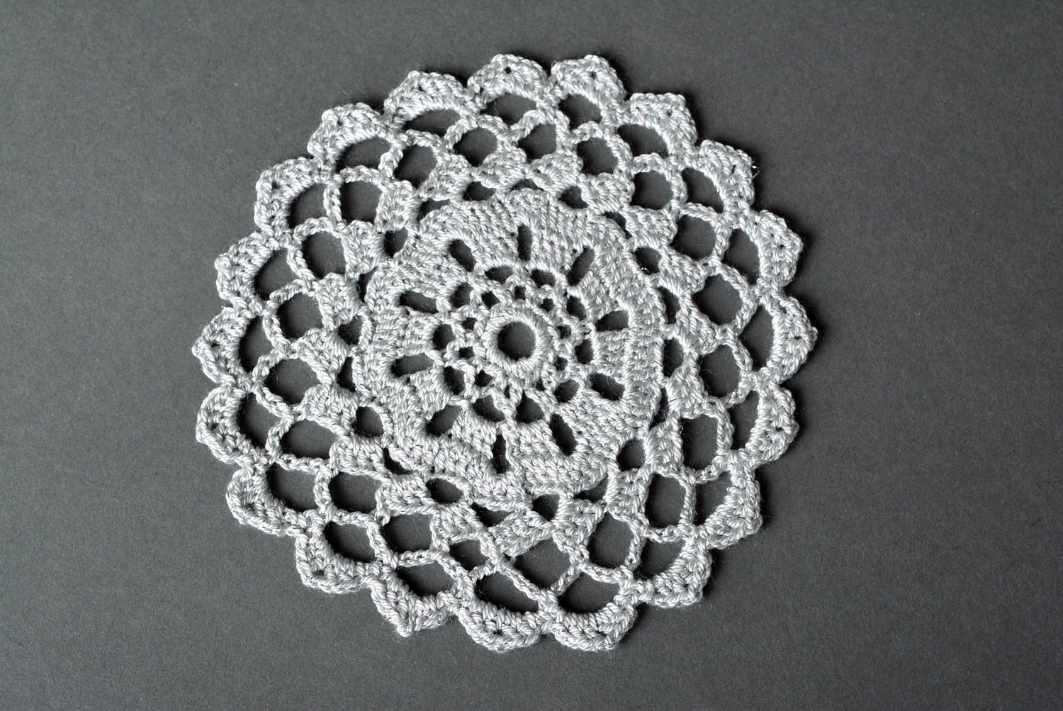 Handmade crocheted napkin designer openwork textile kitchen accessories photo 4