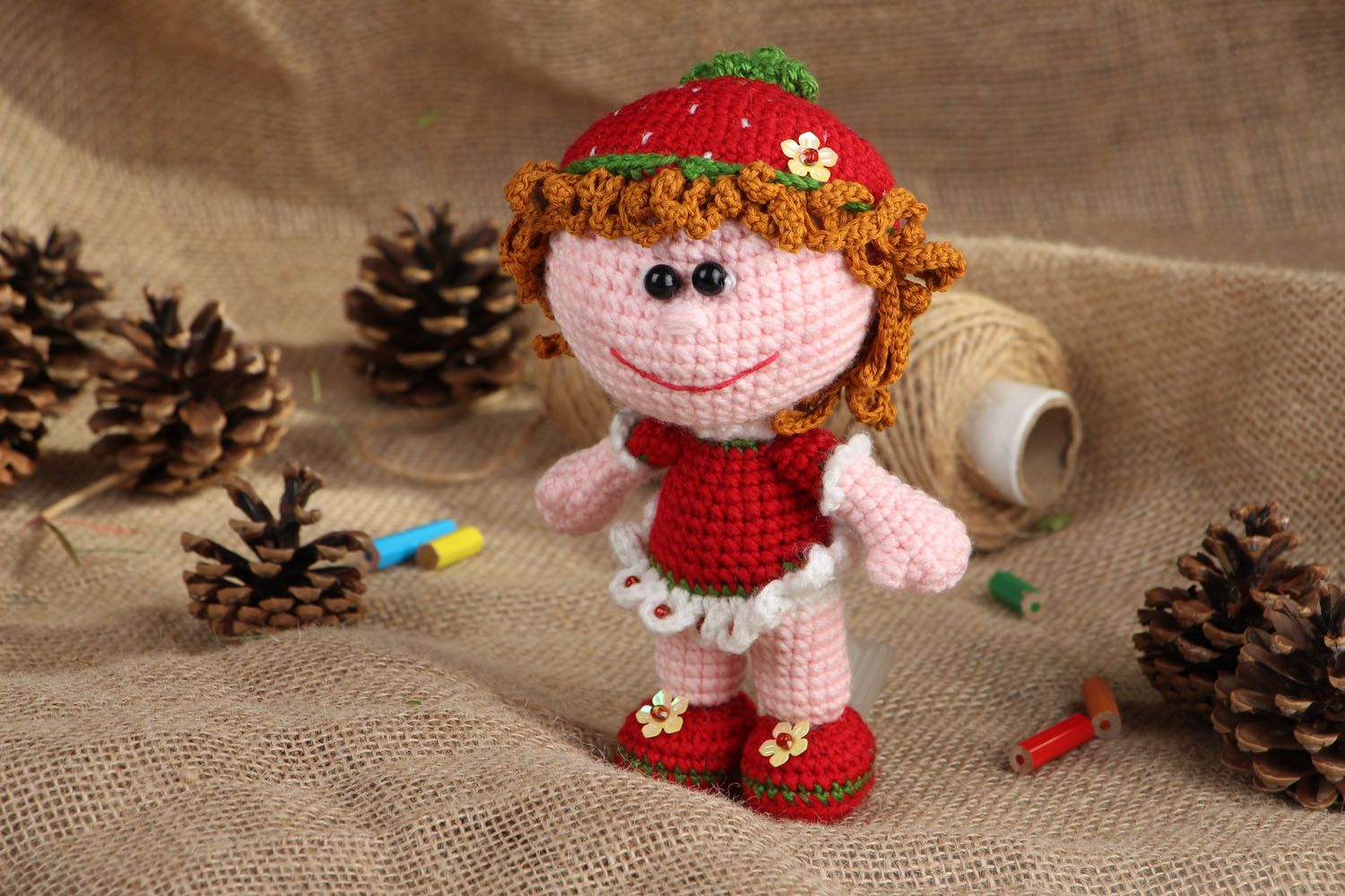 Crochet doll Strawberry photo 5