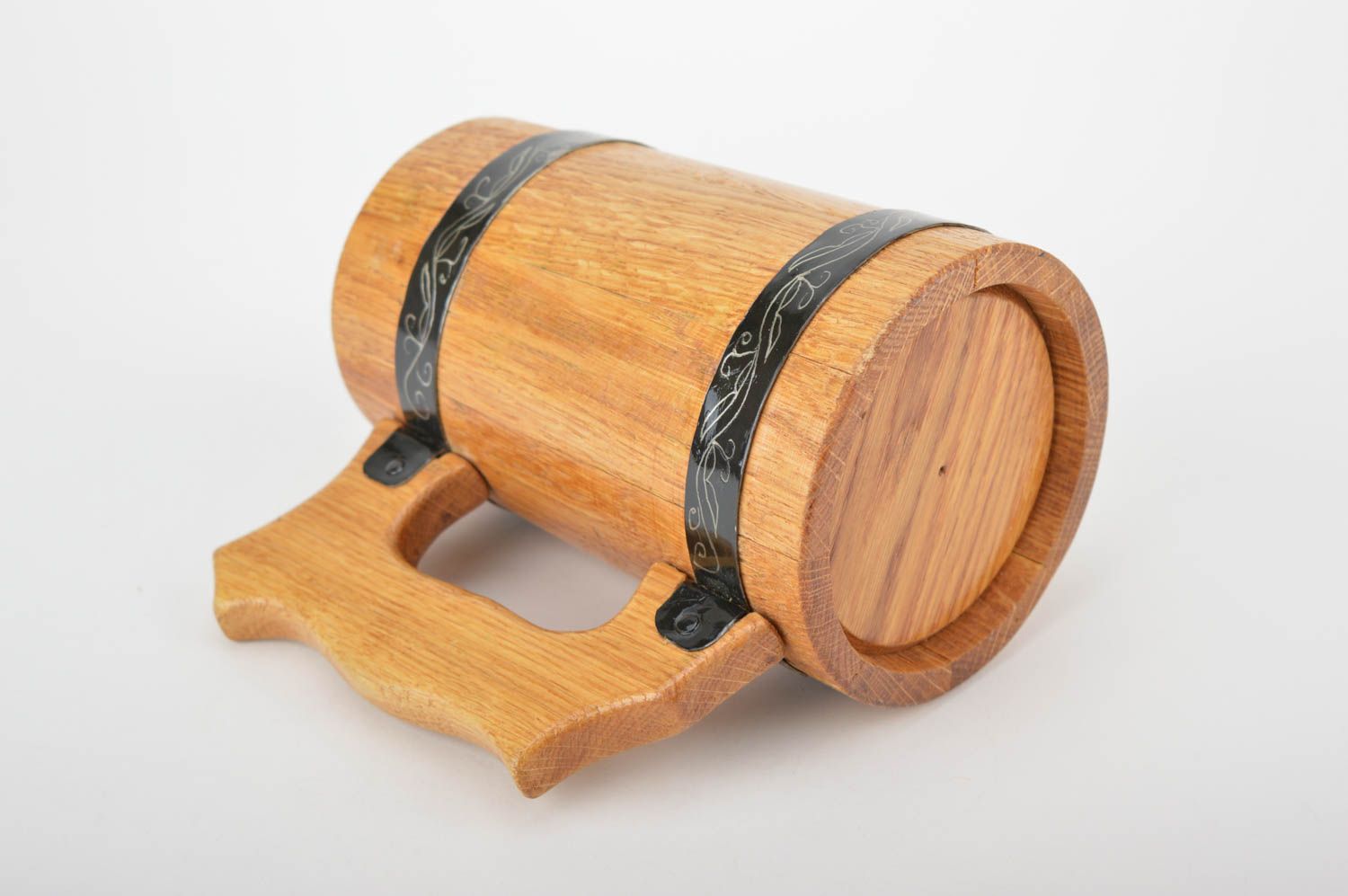 Bierkrug aus Holz handmade Geschenk für Männer originell Küche Dekor schön foto 3