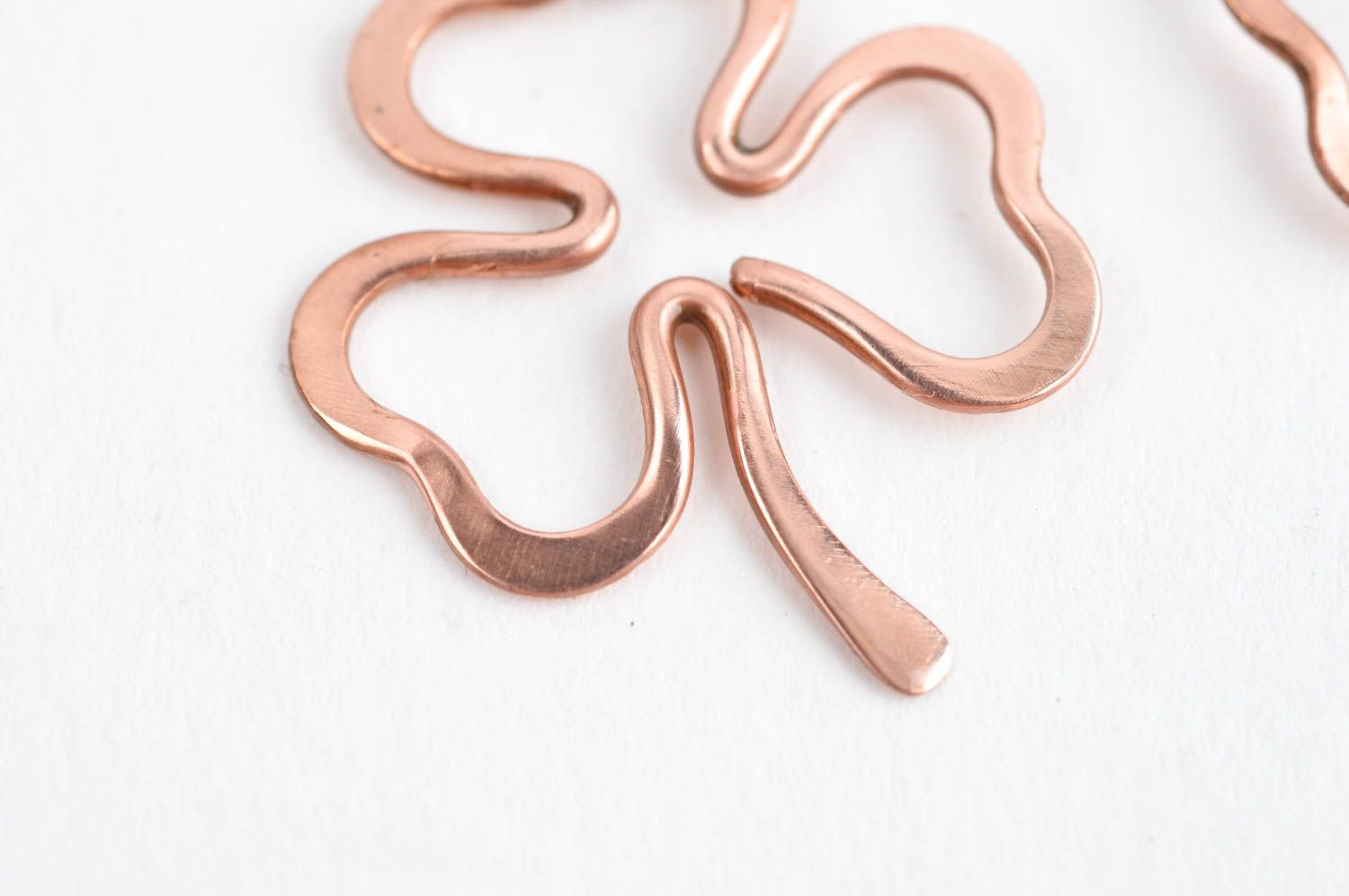 Stylish copper earrings handmade wire wrap earrings metal earrings with charms photo 5