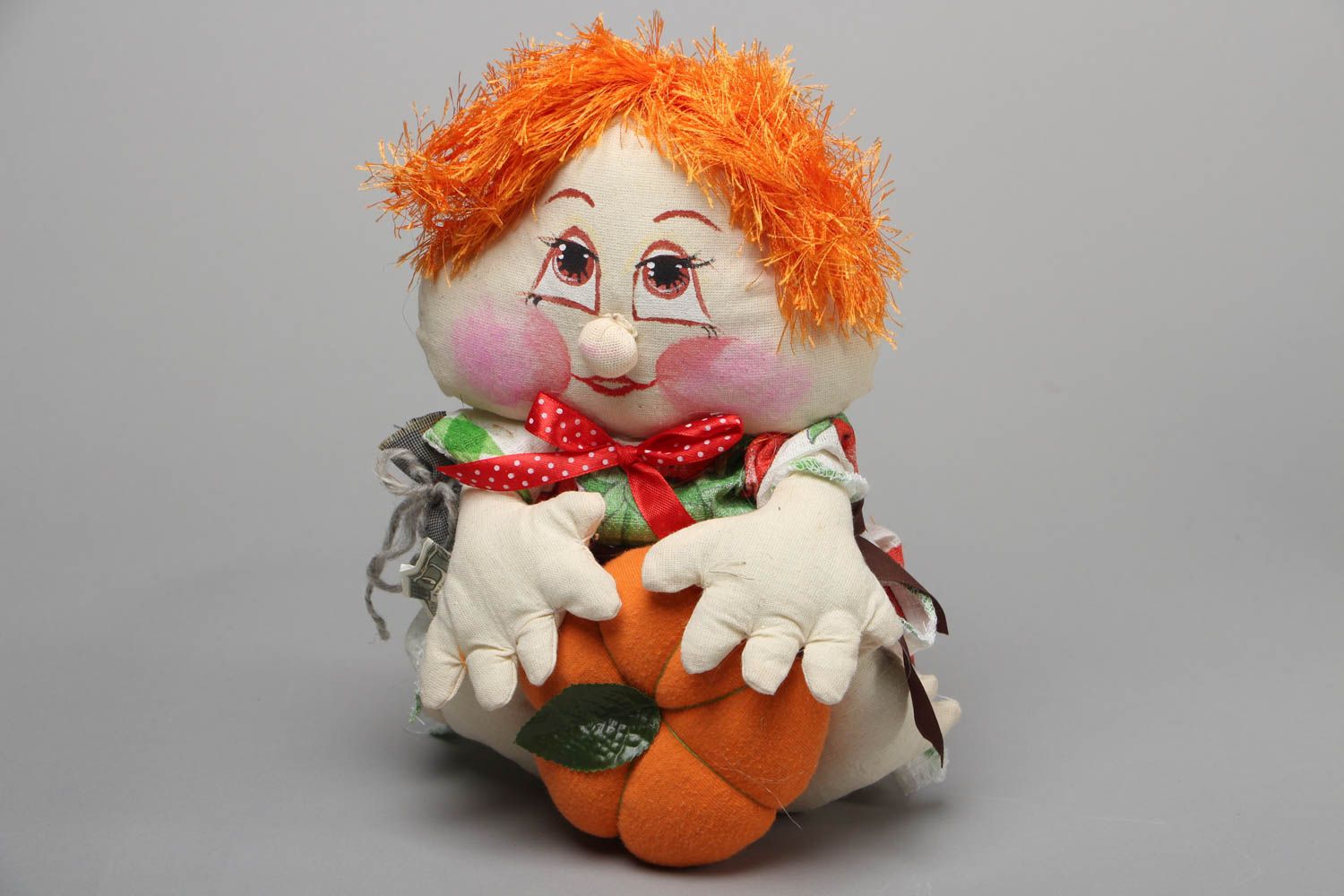 Fabric soft toy Bogie with Pumpkin photo 1