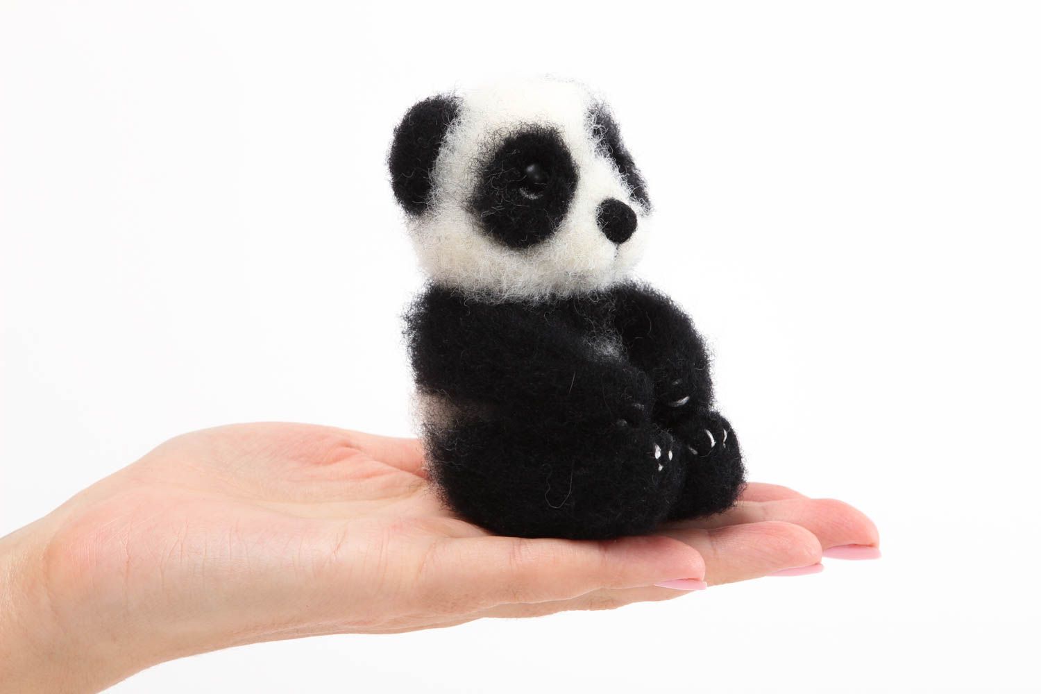 Handmade Filz Tier kleines Spielzeug Geschenkidee für Freundin Deko Panda   foto 5