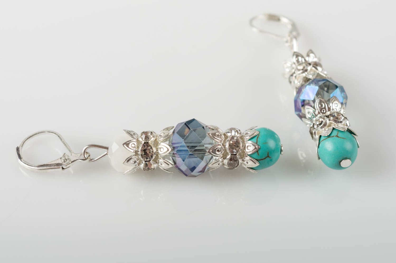 Small handmade gemstone earrings designer crystal earrings gifts for her photo 4