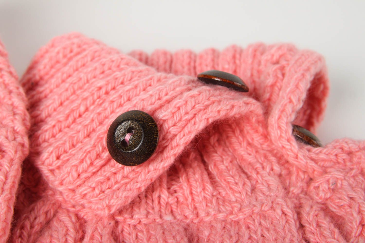 Handmade scarf pink vest knitted winter set designer warm clothes for girl photo 2