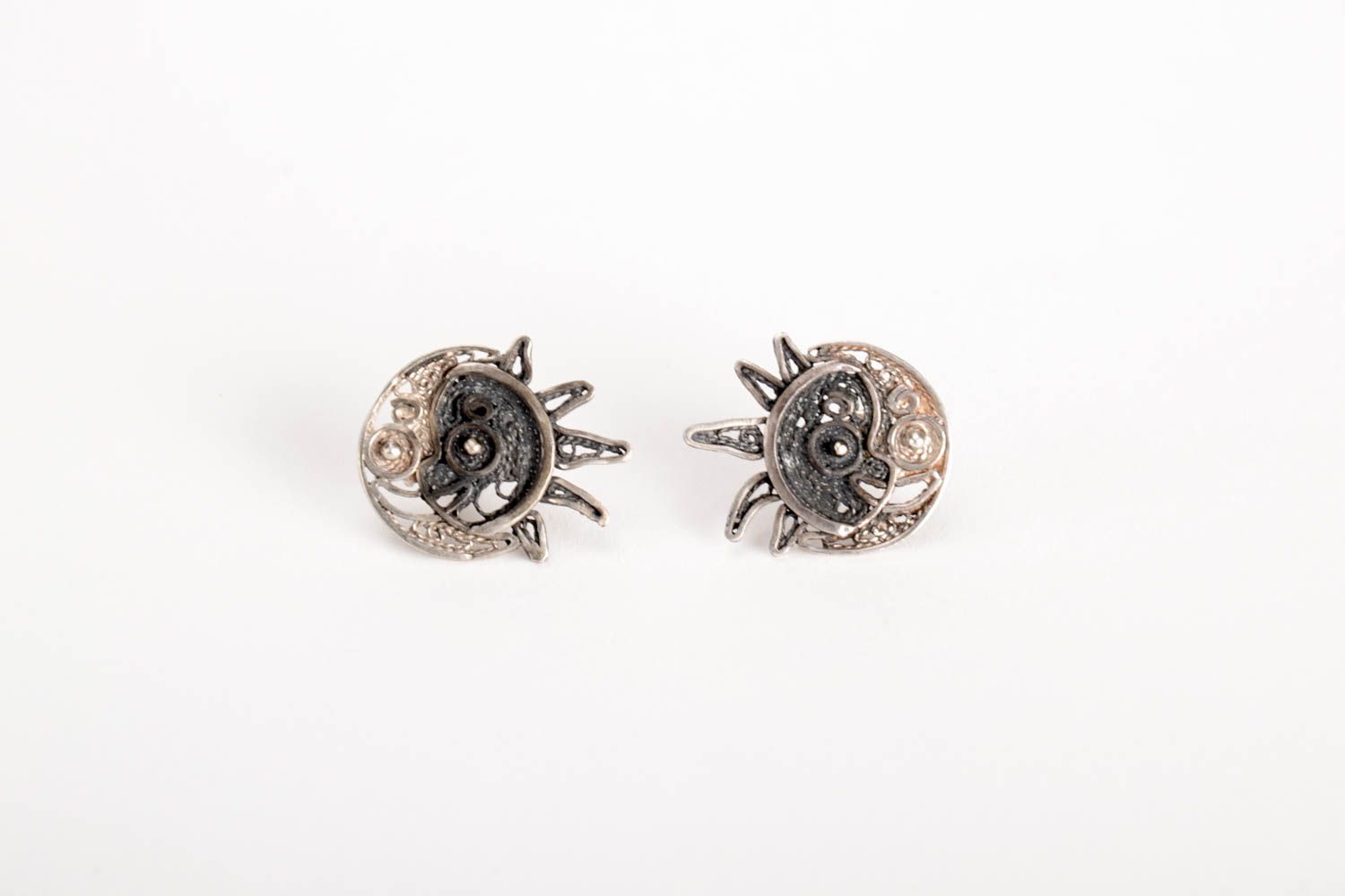 Handmade jewelry silver earrings fashion earrings designer accessories photo 2