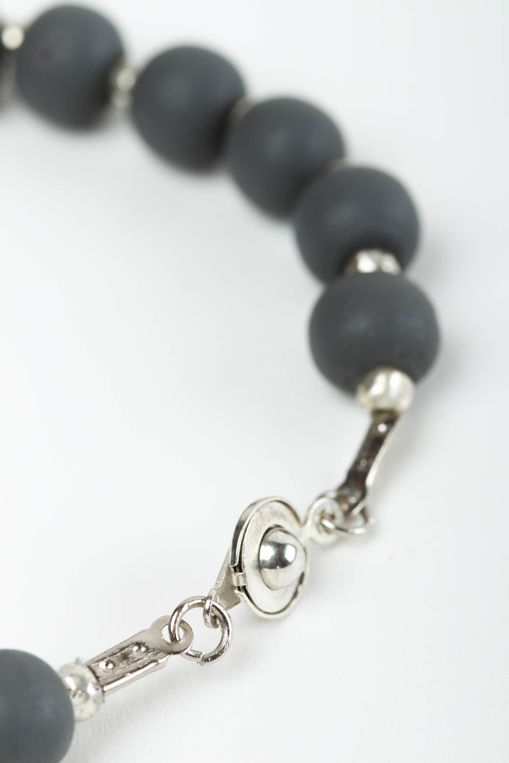 Handmade black wooden beads adjustable bracelet for girls photo 5