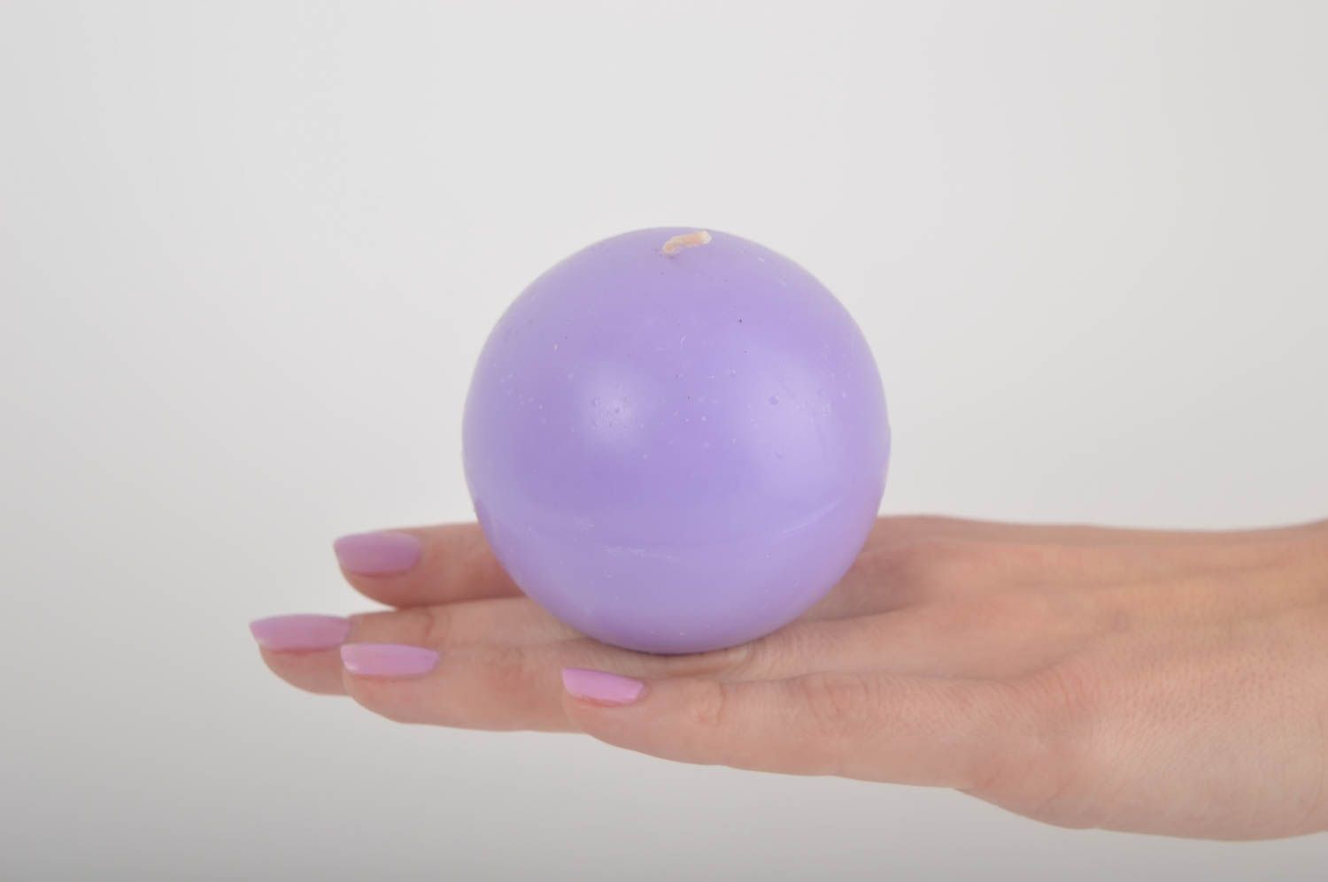 Purple ball handmade candle for party décor 2,36 inches, 0,33 lb photo 4
