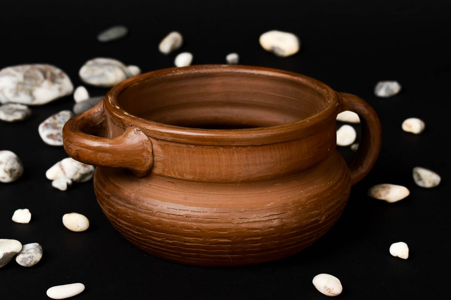 Teller Keramik handmade Suppen Terrine Teller braun Geschenk für Frauen 750 ml foto 1
