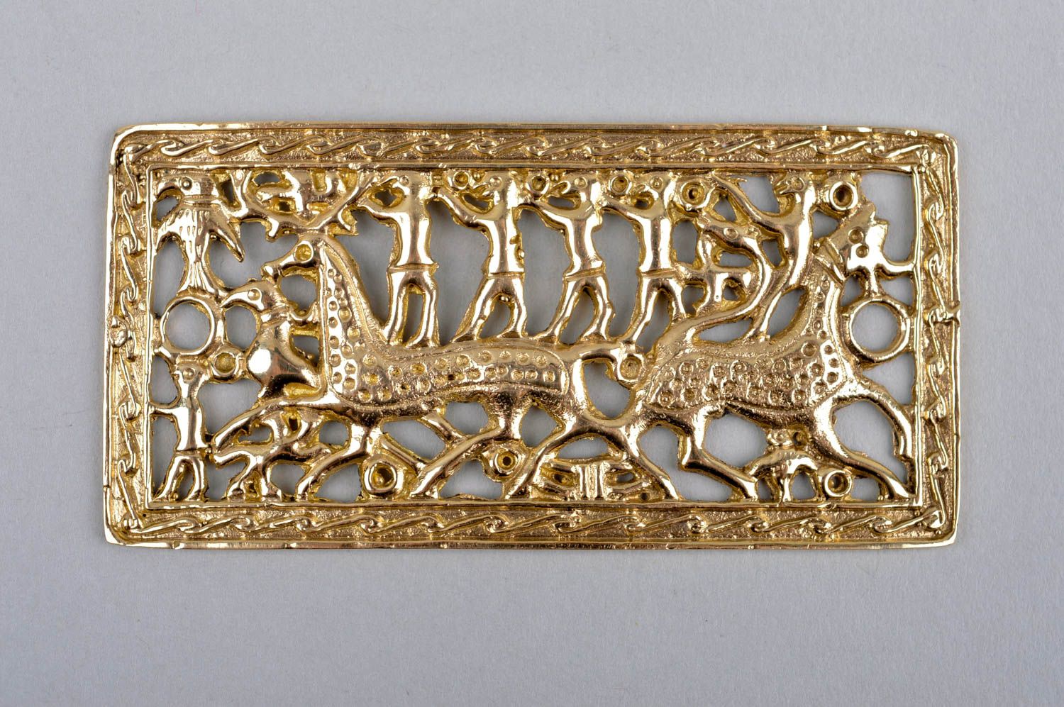 Handmade designer accessory metal pendant cute brass jewelry present photo 2