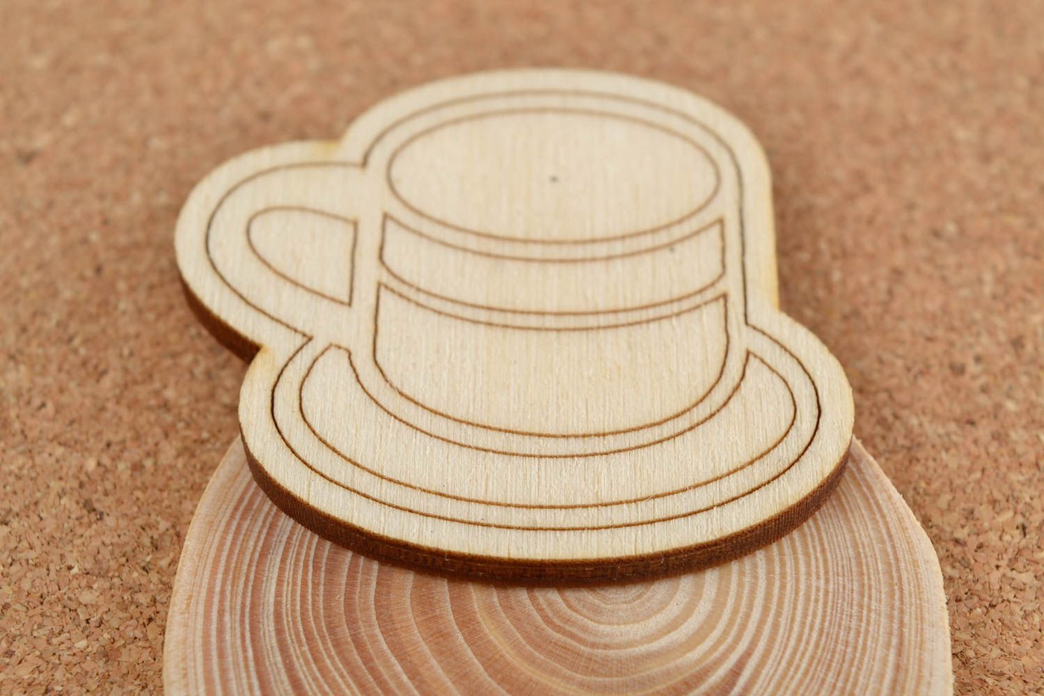 Handmade Figur zum Bemalen Holz Rohling Miniatur Figur Tasse schön hübsch Öko foto 1