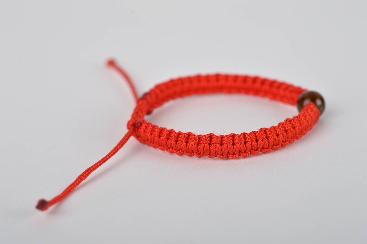 Детский браслет ручной работы браслет из бусин красный яркий модный браслет,  фото 3