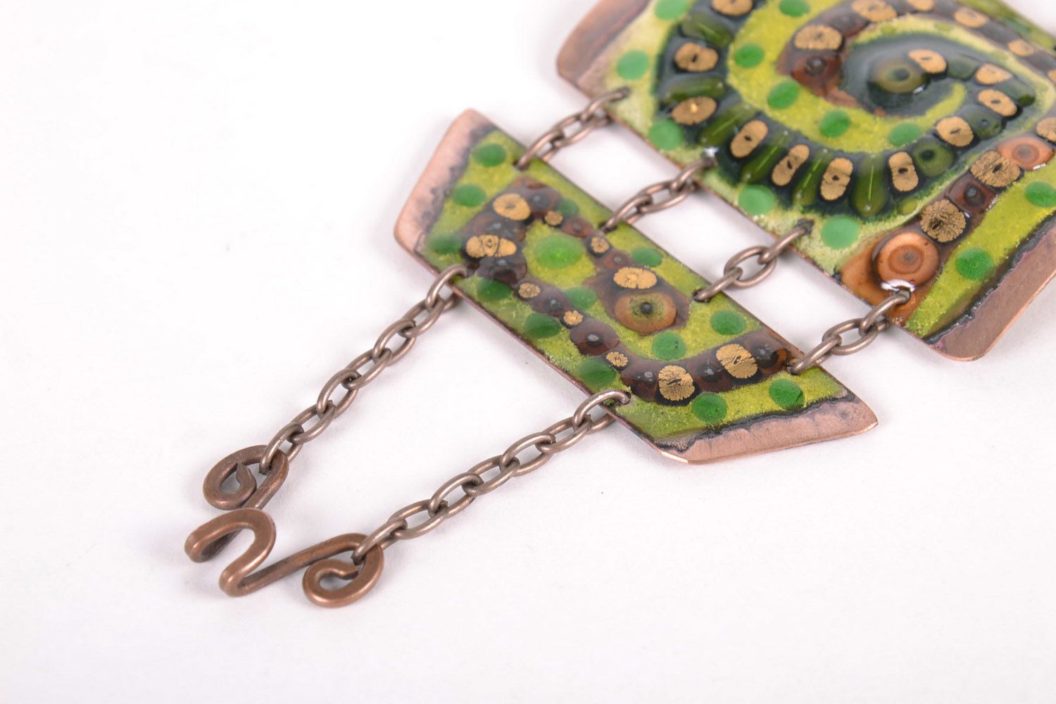 Copper bracelet with painting photo 4