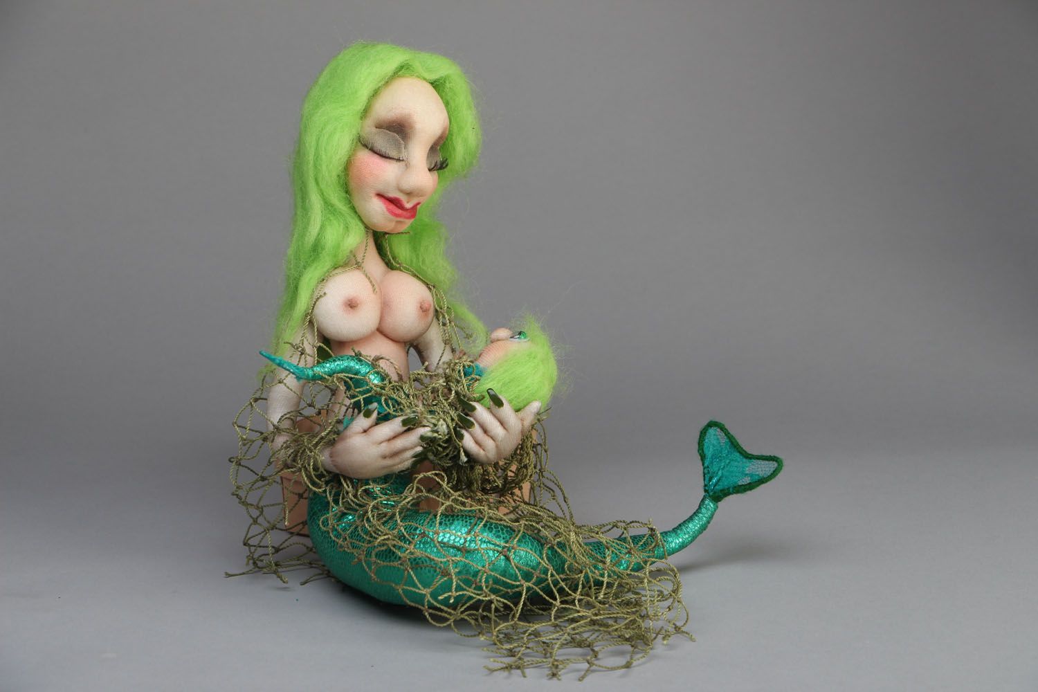 Muñeca de interior Sirena con bebé foto 1