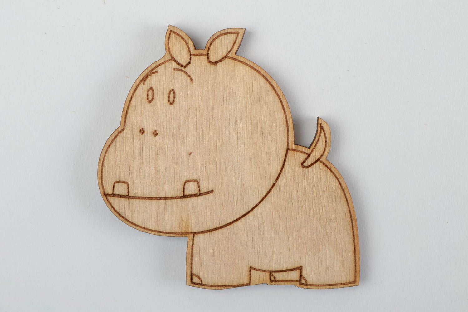 Figura para pintar decoración creativa hipopótamo artesanal regalo original foto 3