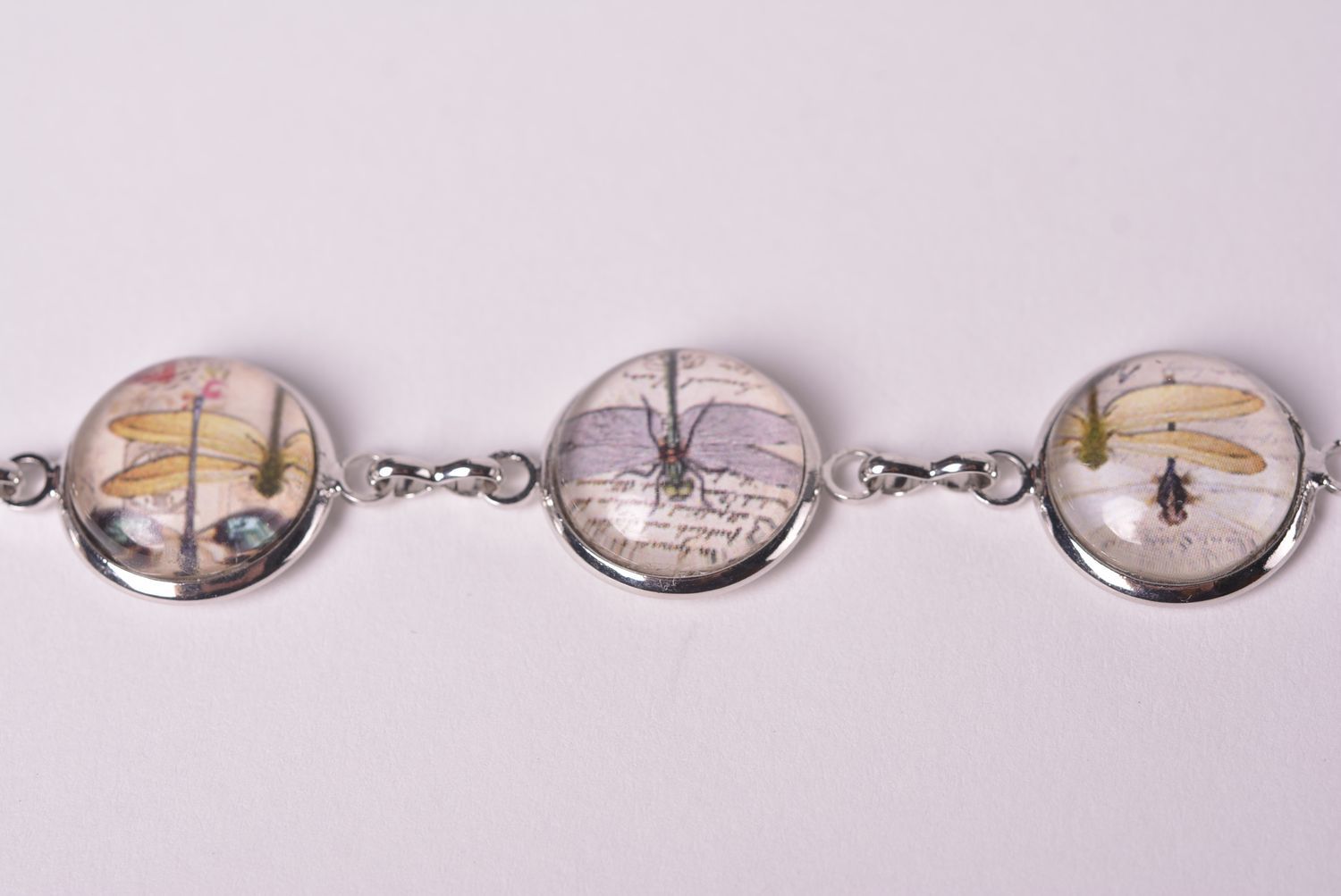 Bracelet design insolite Bijou fait main en métal et verre Cadeau femme photo 8