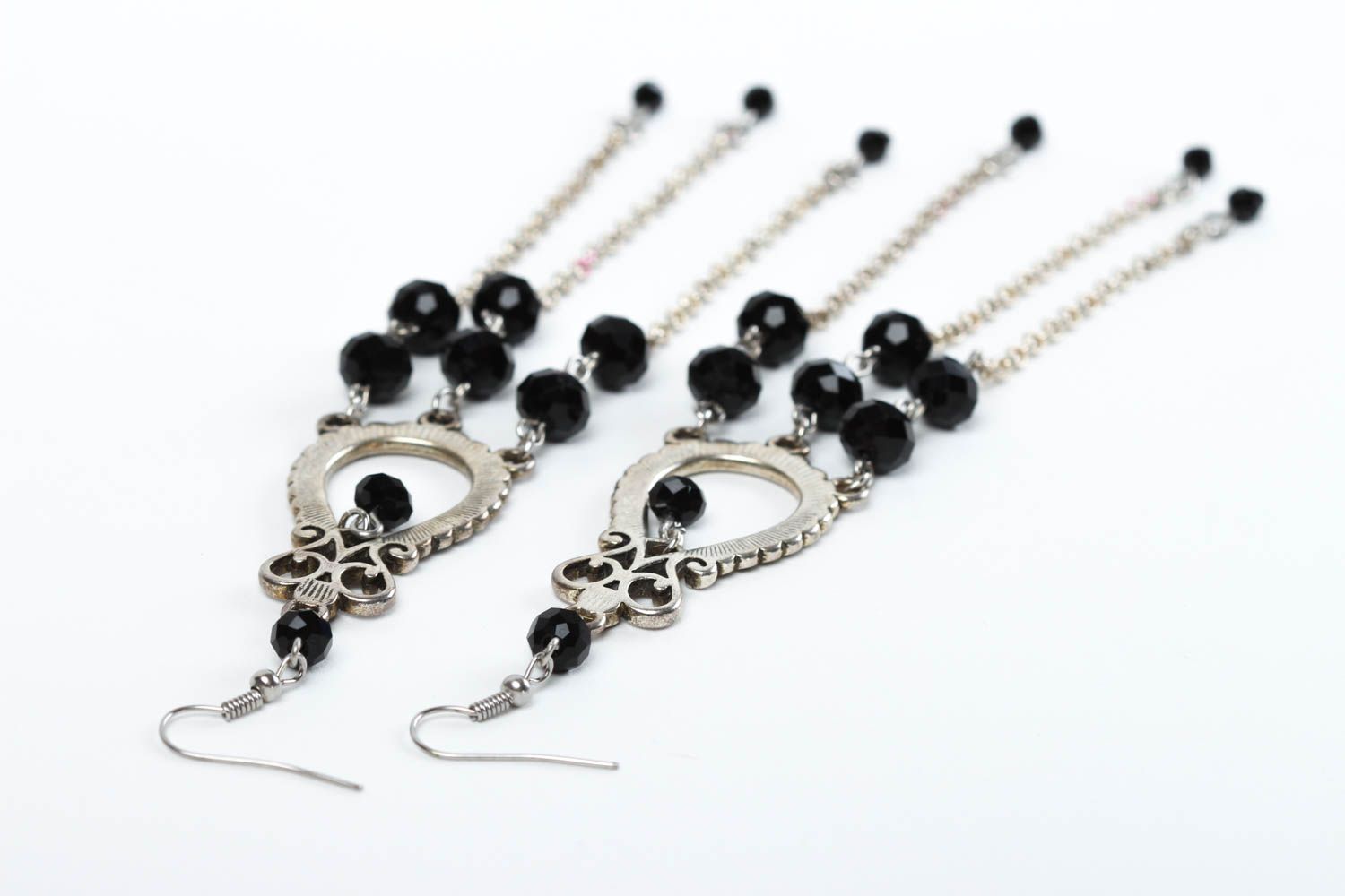 Handmade earrings long earrings designer jewelry fashion accessories gift ideas photo 4