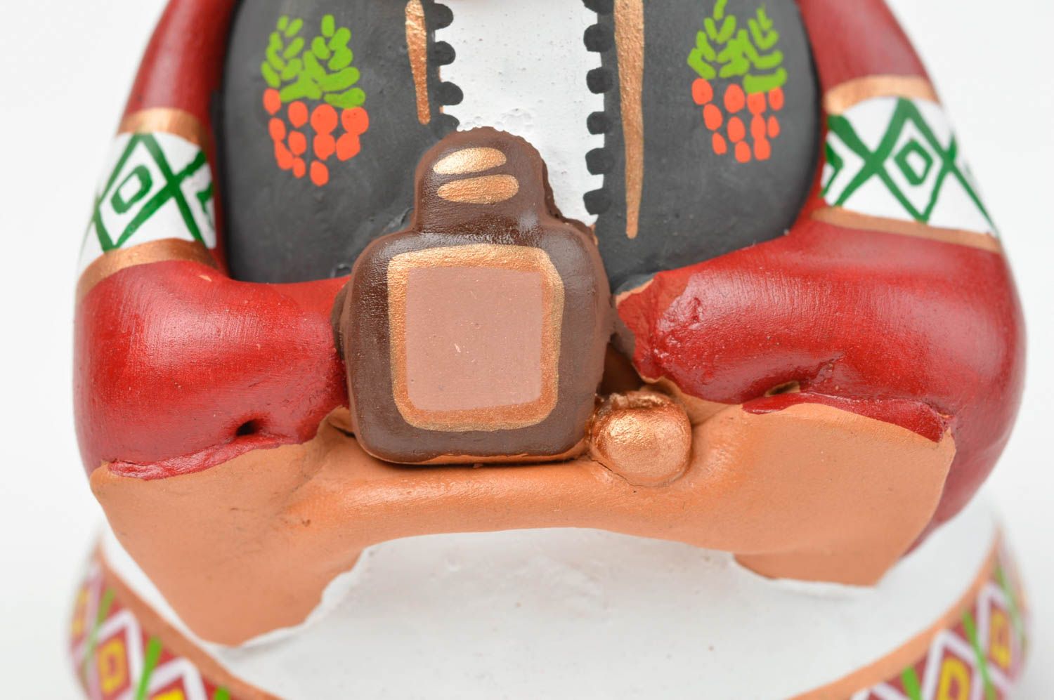 Cloche céramique faite main originale décoration pratique Apiculteur en marron photo 5