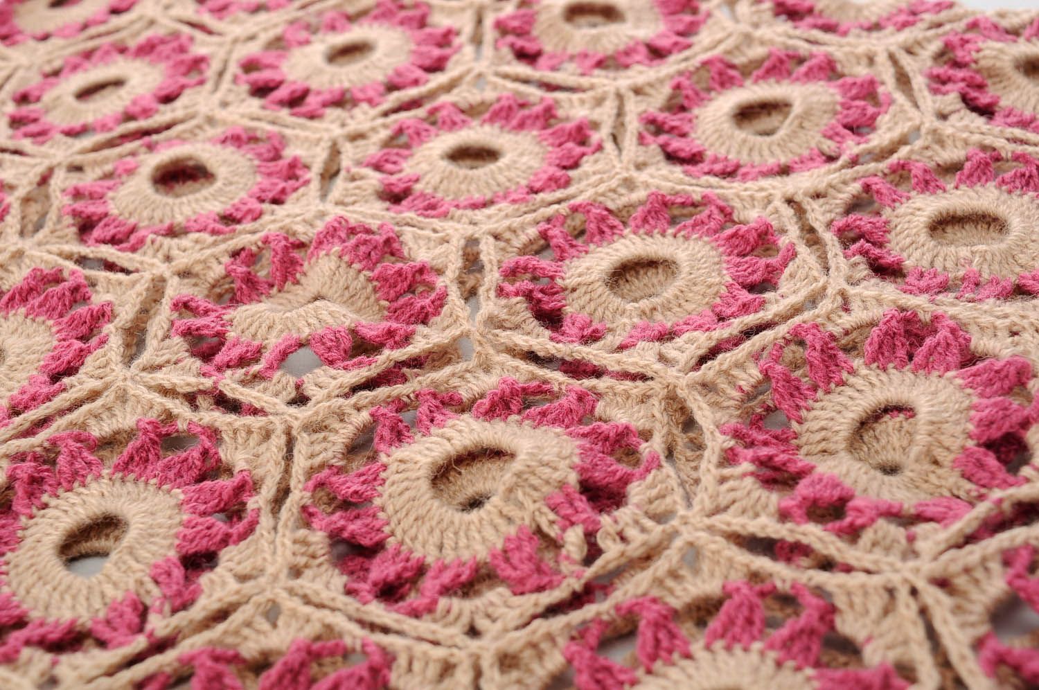 Crochet Tunic in Fuchsia Color photo 4