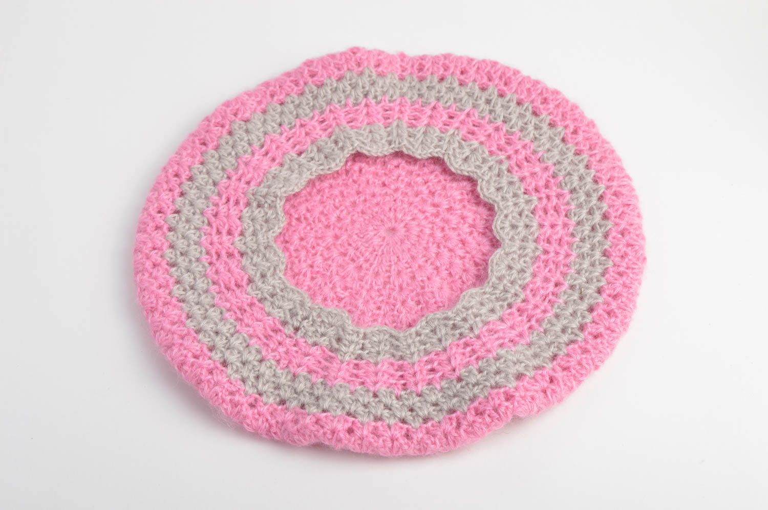 Handmade crochet beret baby hat crochet hats for babies accessories for girls photo 4