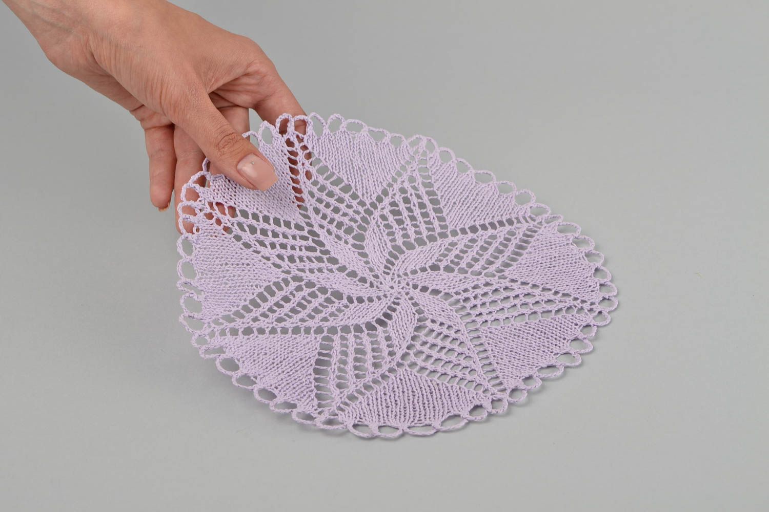 Unique decorative knitted napkin interior idea handmade designer present photo 2