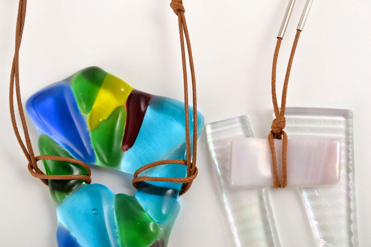 Handmade stylish pendants 2 designer glass pendants cute elegant jewelry photo 3