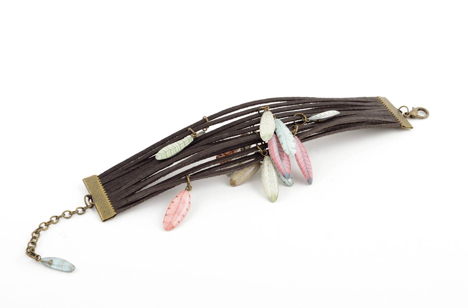 Pulsera de cordones hecha a mano bisutería artesanal regalo original para mujer foto 5