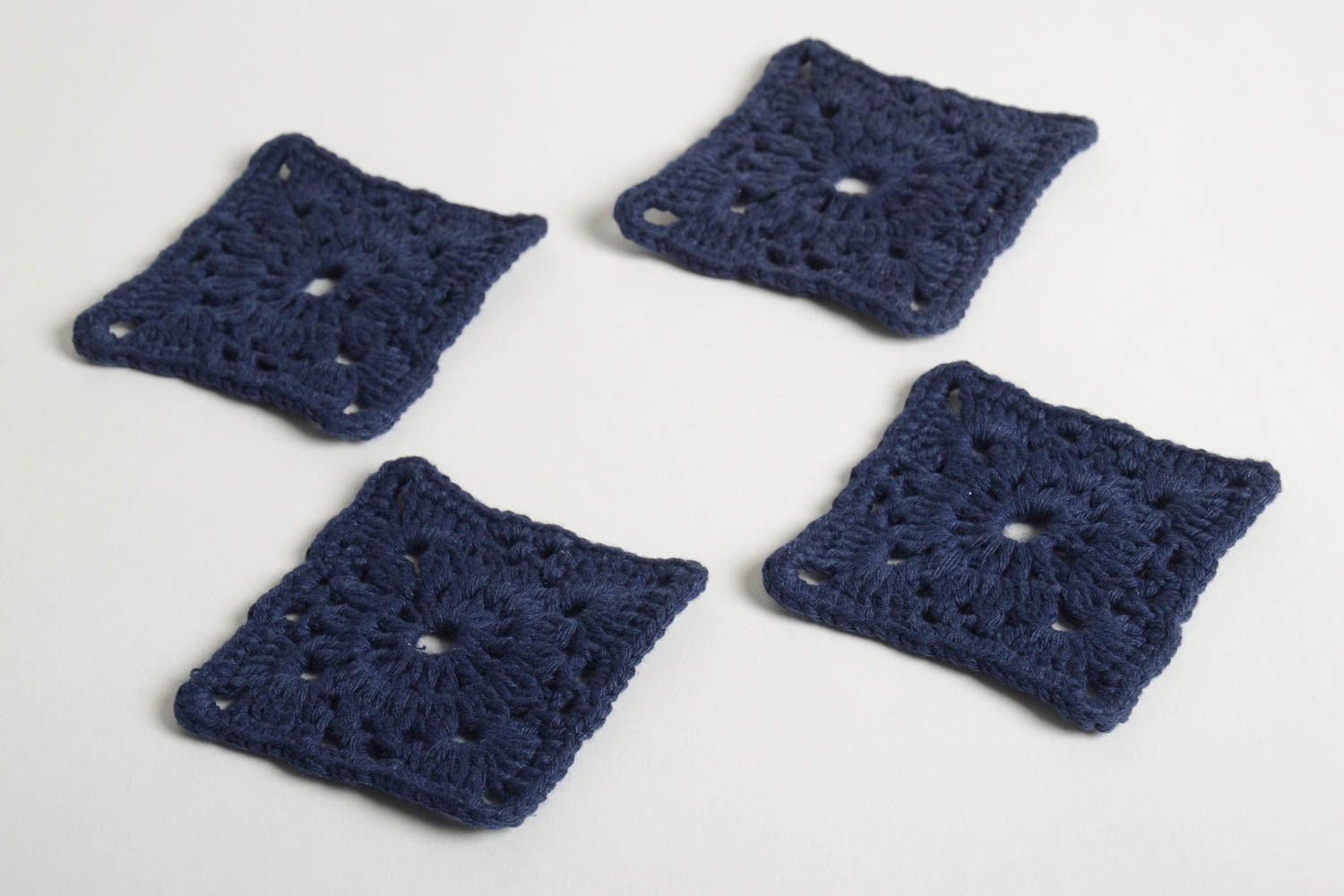 Unusual handmade crochet lace coaster table napkin hot pads table setting photo 4