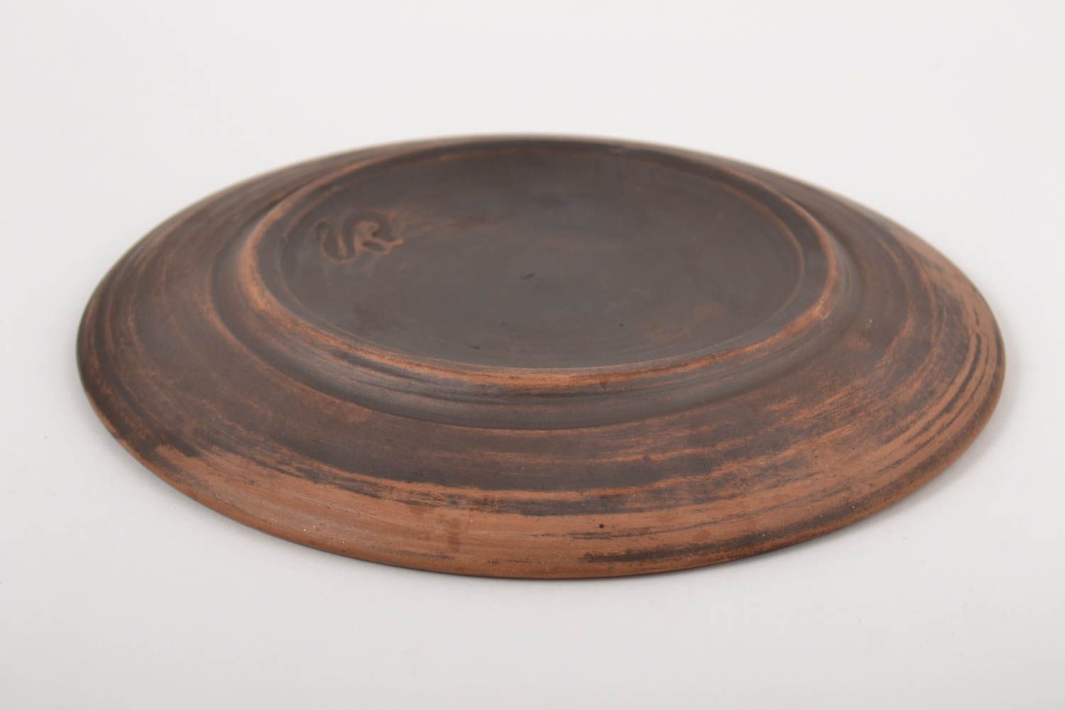 Керамическая тарелка большая керамика ручной работы глиняная тарелка с птицей фото 4