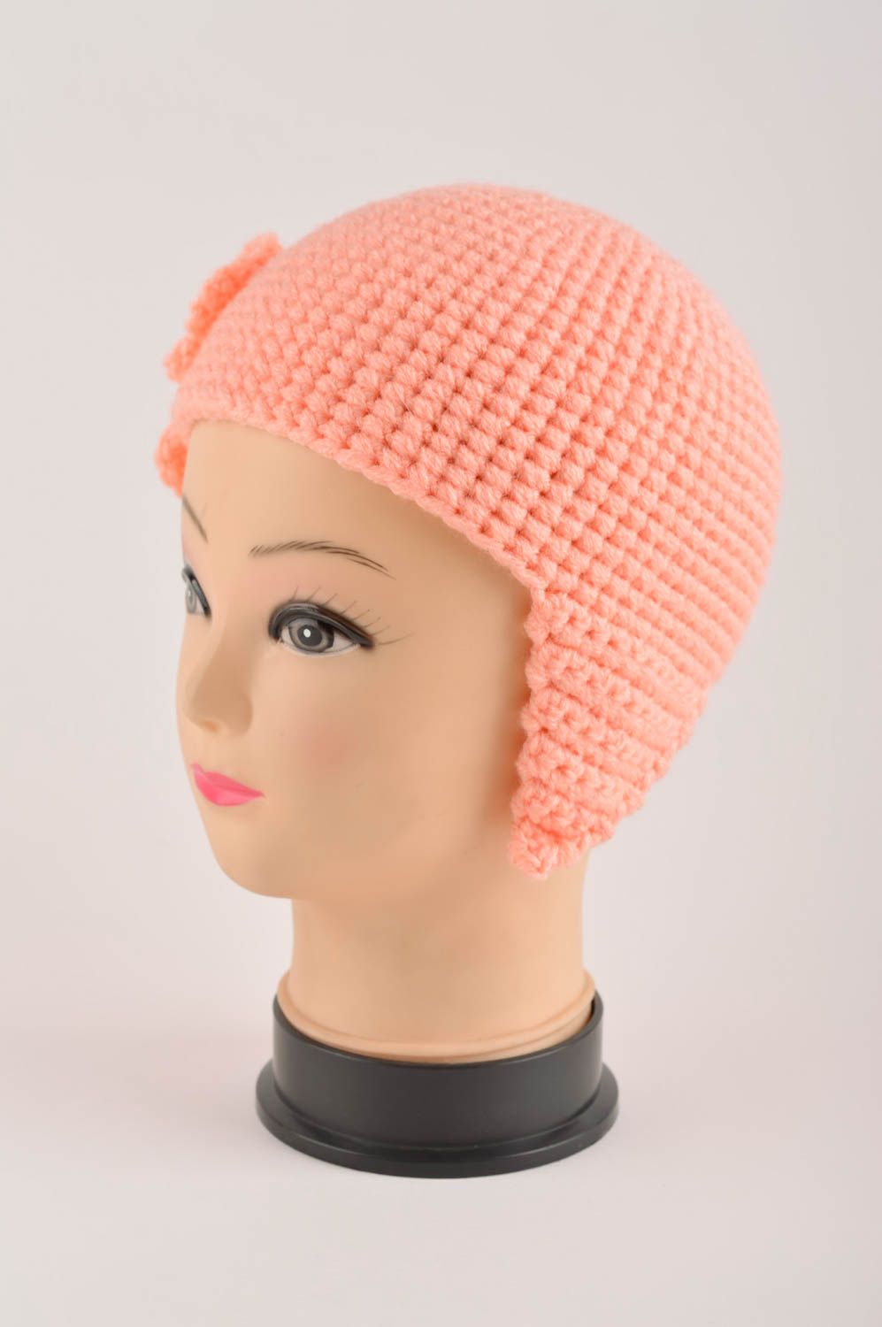 Handmade hat for girls designer hat warm hat winter woolen hat for children photo 4