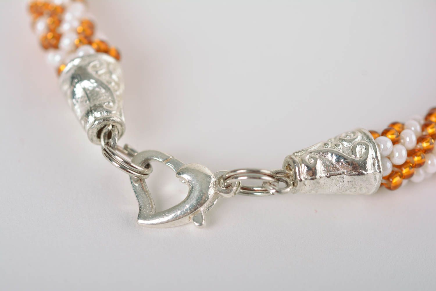 Handmade jewelry stylish necklace beaded cord necklace designer accessory photo 4